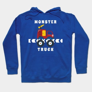 Vector illustration of monster truck with cartoon style Hoodie